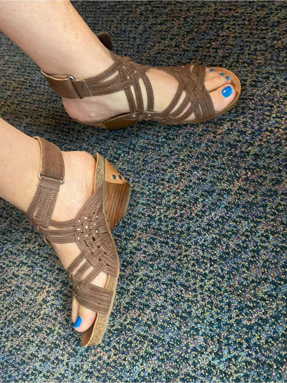 OTBT Women's Brown Leather Strappy Gladiator Sandals 8 St. Joseph